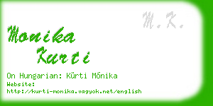 monika kurti business card